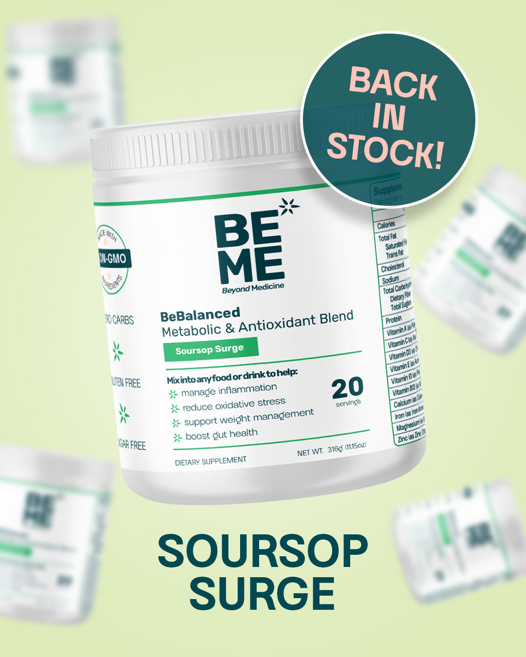BeBalanced Soursop Surge Shake Blend