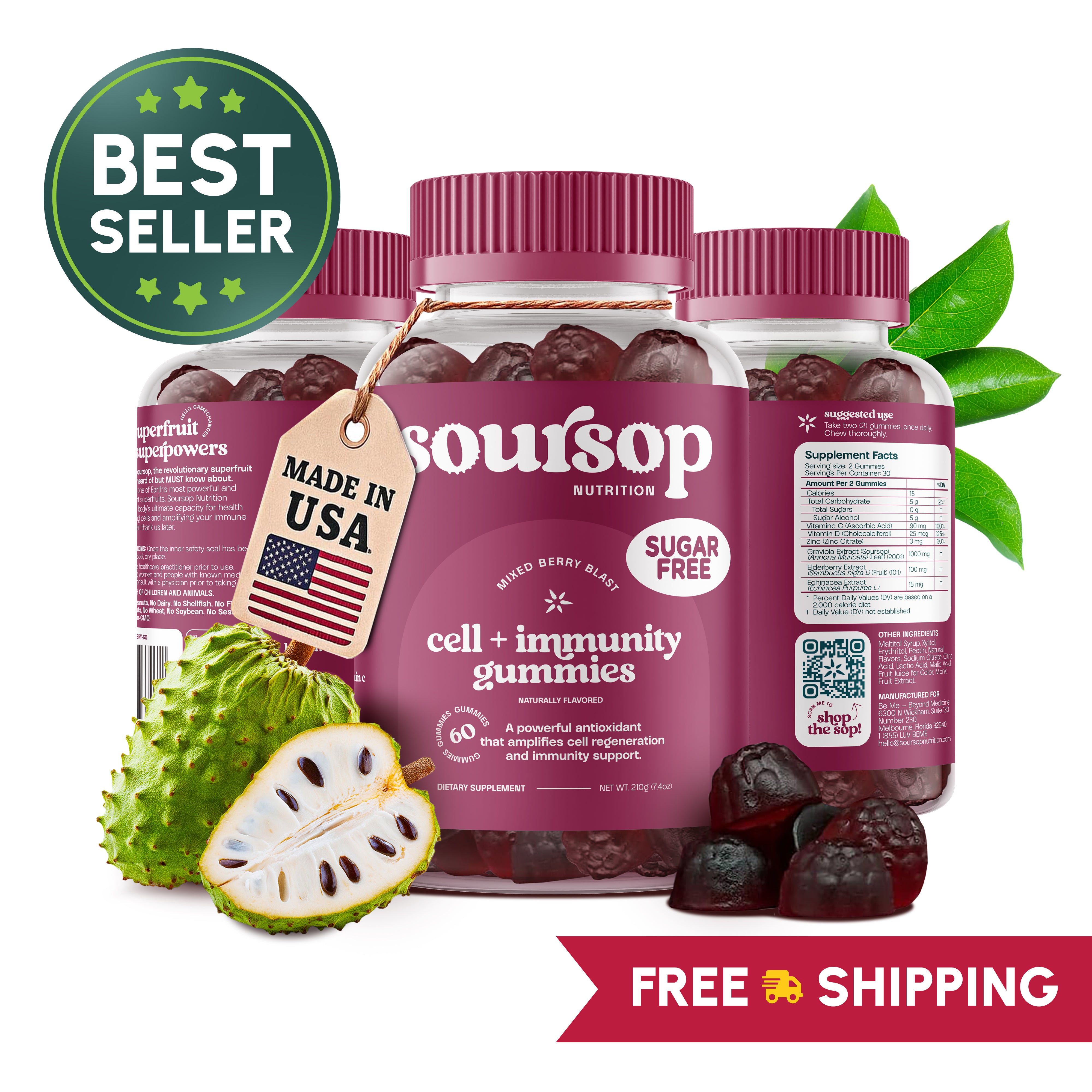 Cell + Immunity Soursop Gummies*